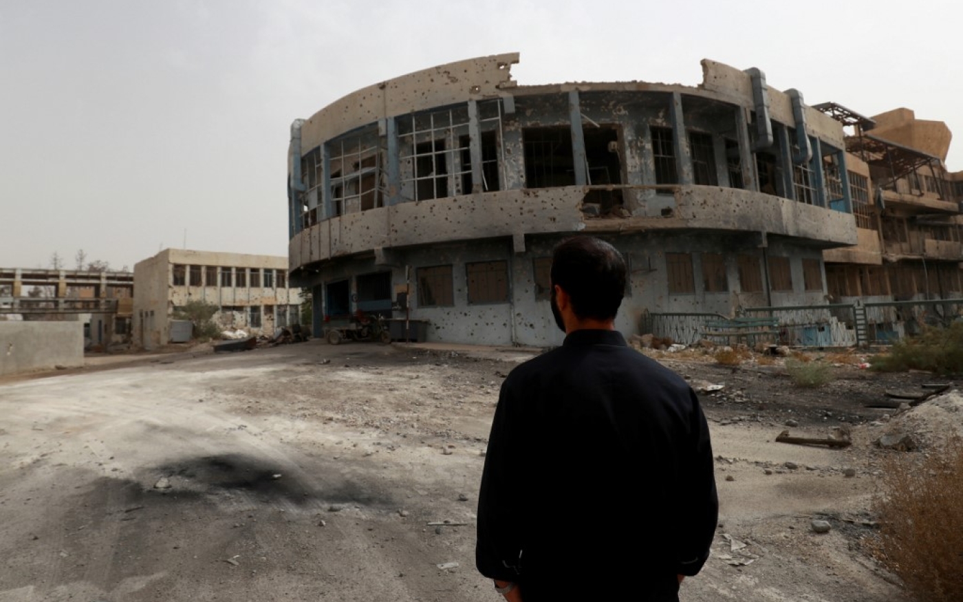 L’hôpital public de Raqqa, ici pris en photo le 13 octobre 2018, ressemble toujours à un navire fantôme (AFP)