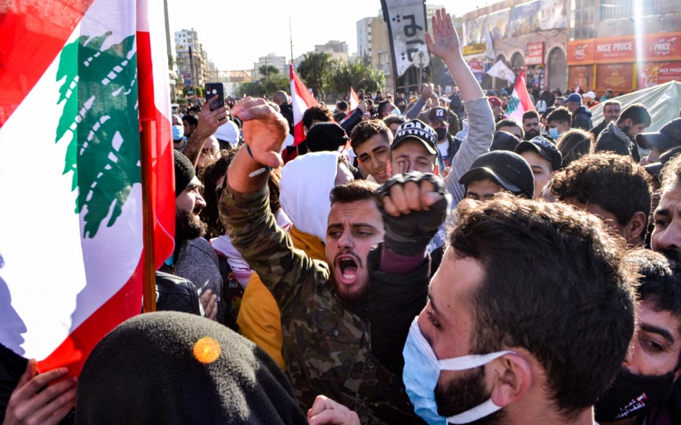 Manifestation contre le gouvernement, à Tripoli, le 31 janvier 2021 (AFP/Fathi al-Masri)