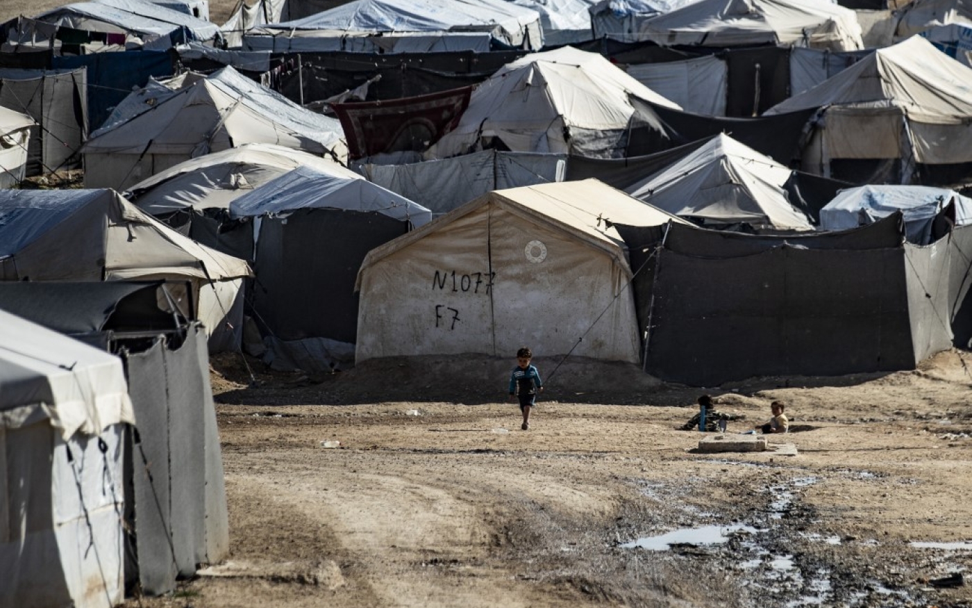 Des enfants jouent dans le camp d’al-Hol (AFP)