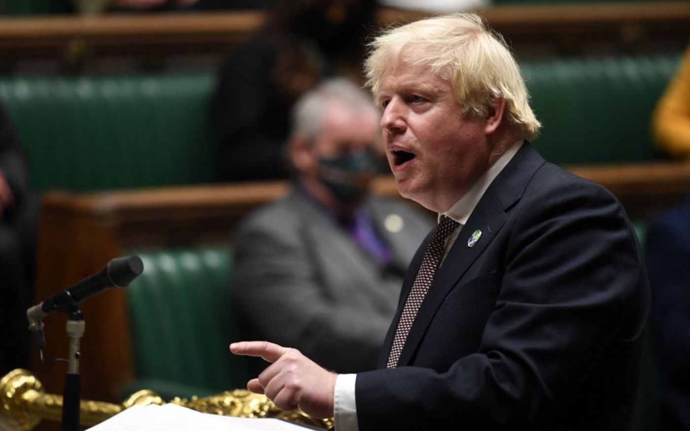 « Il faut mettre l’argent sur la table pour les pays pauvres », a plaidé le Premier ministre britannique Boris Johnson, le 15 novembre 2021 (AFP/Jessica Taylor)