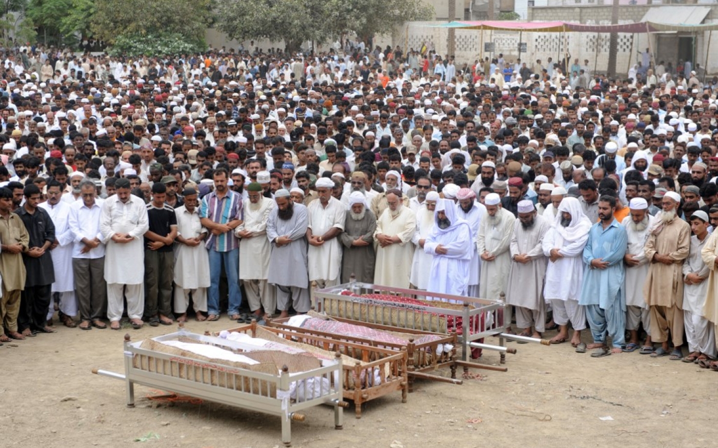 Funérailles du célèbre gangster Rehman Dakait, le 10 août 2009 à Karachi (AFP)