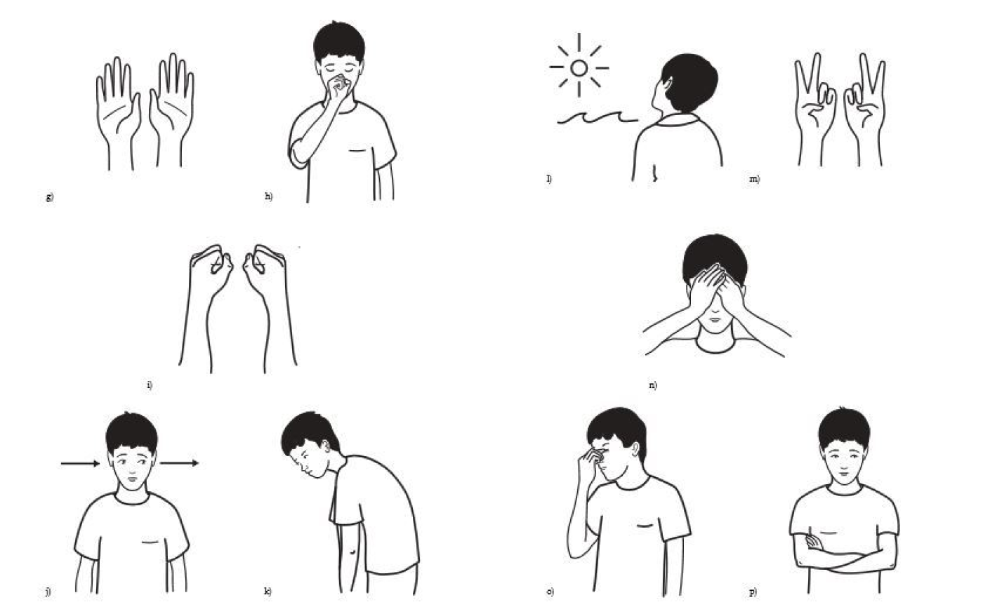 Hamja Ahsan a dessiné dans le livre 26 gestes utilisant le langage corporel pour négocier des « signaux démocratiques » (crédit : Bookworks)