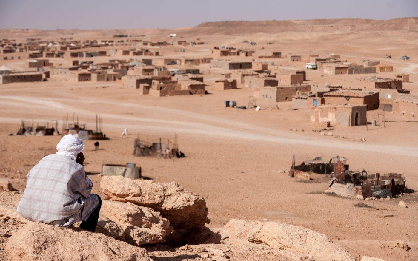 Layounne, l’un des nombreux camps de réfugiés dans le désert de l’ouest de l’Algérie (Emma Brown Photography)