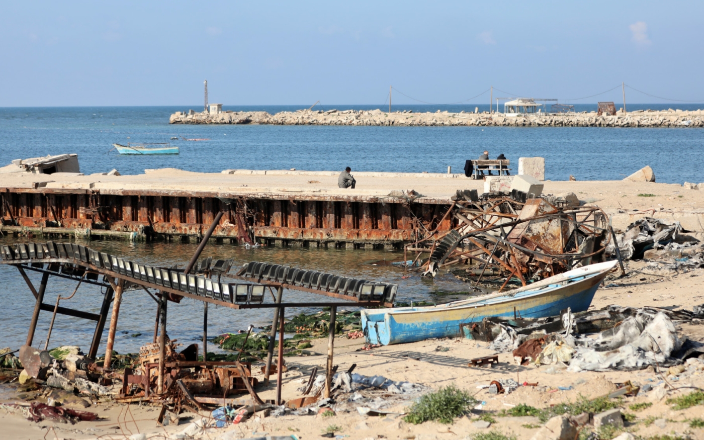 Près de 98 % du secteur de la pêche, essentielle à l’économie de Gaza, a été touché par les attaques israéliennes (MEE/Mohammed al-Hajjar)