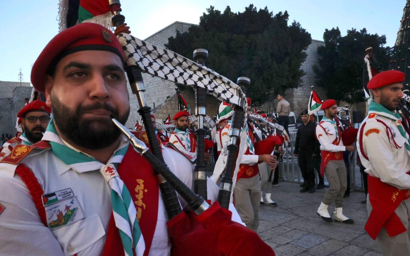 Le défilé de Noël annuel à Bethléem est une énorme attraction pour les habitants et les touristes (AFP)