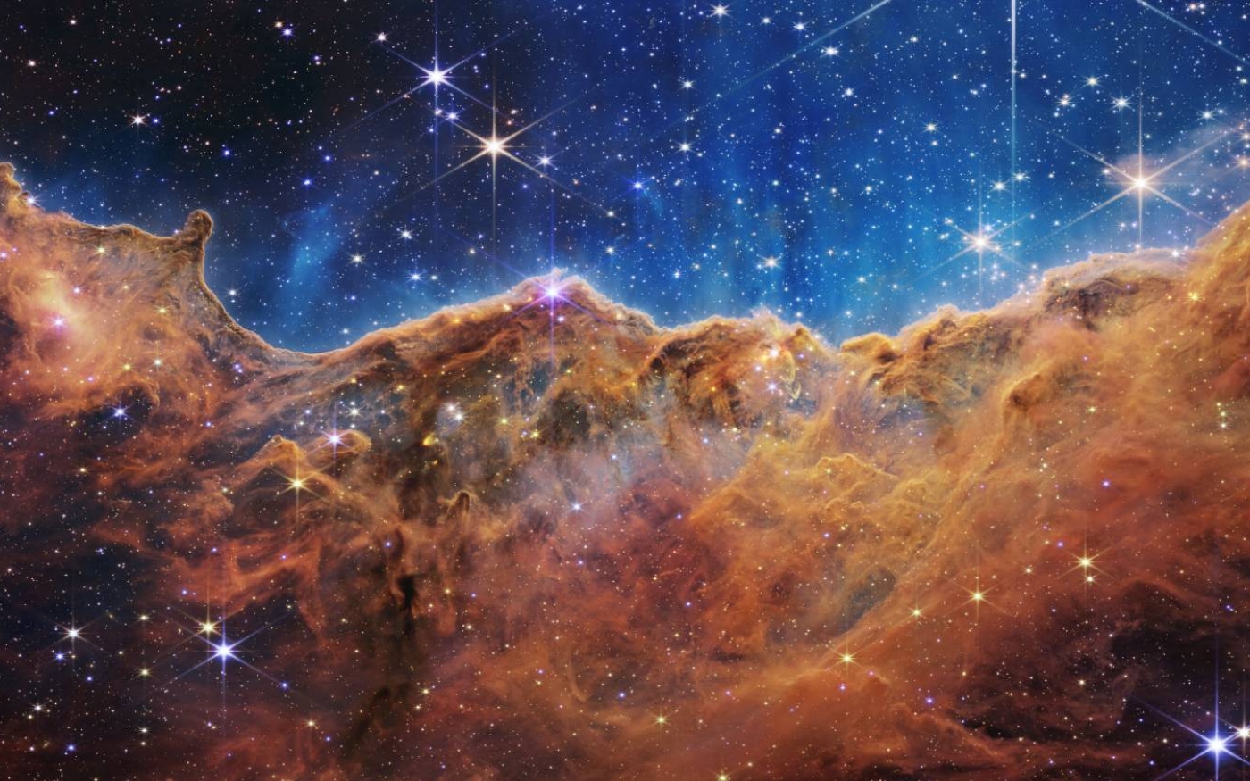 Image de la nébuleuse de la Carène, une région de formation d’étoiles, prise par le télescope spatial James-Webb de la NASA (NASA)