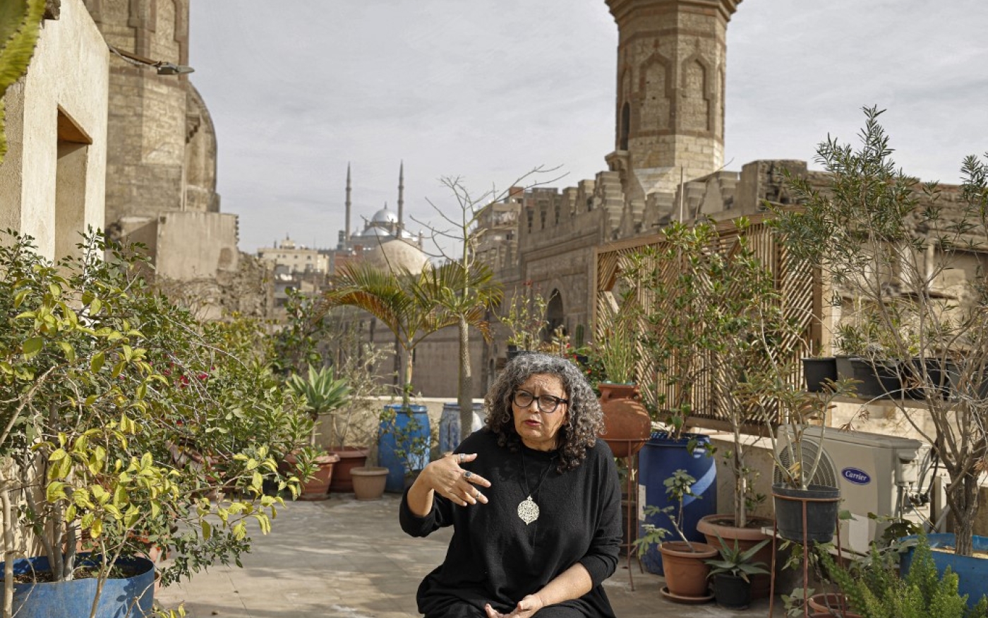 L’architecte égyptienne et experte en gestion du patrimoine May al-Ibrashy a lancé l’initiative « Athar lina » (AFP/Khaled Desouki)