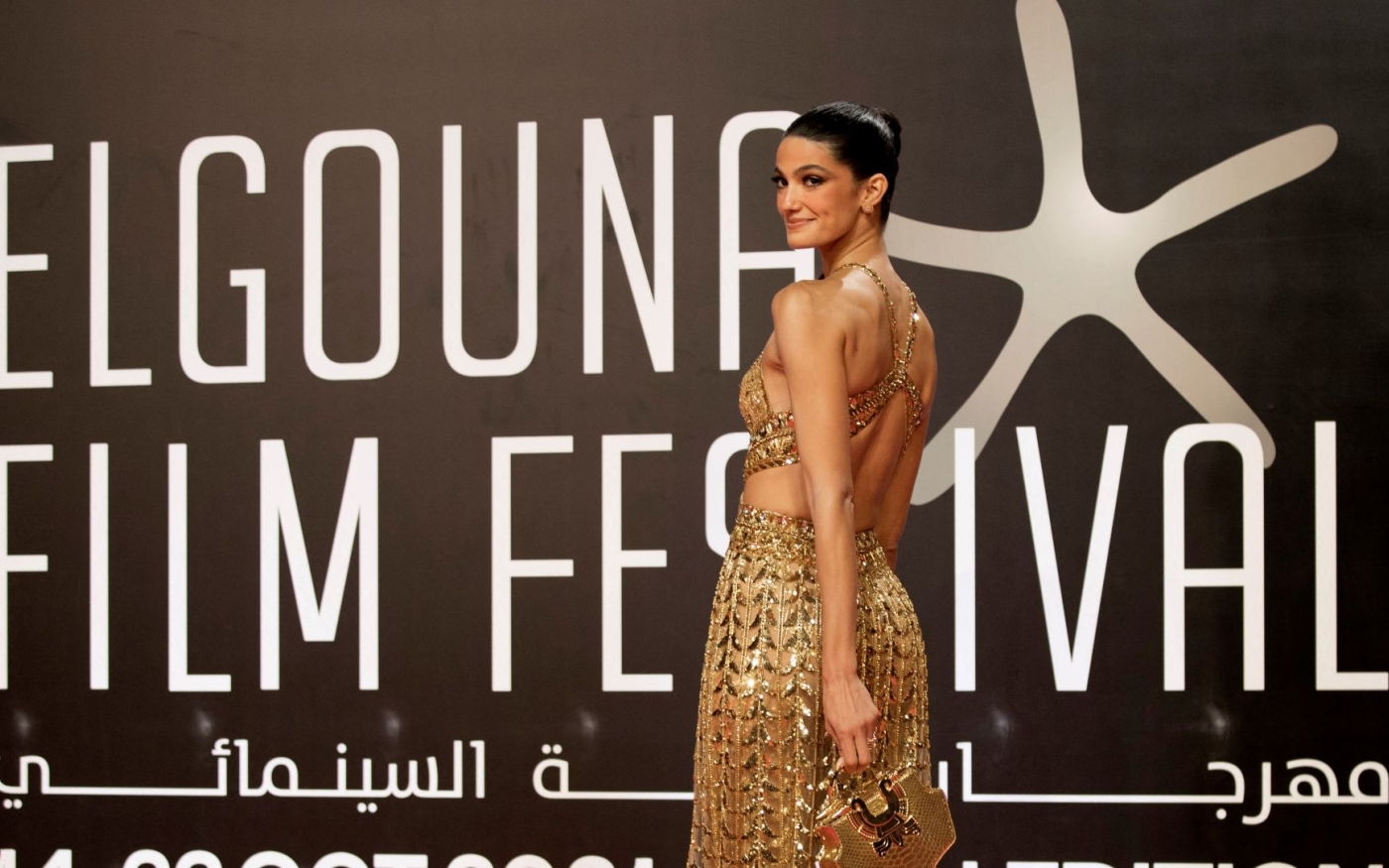 L’actrice égyptienne Tara Emad pose lors de l’édition 2021 du Festival du film d’El Gouna (AFP/Khaled Desouki)