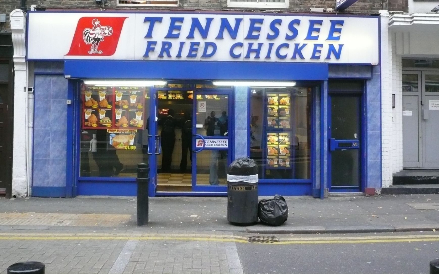 Un restaurant typique de poulet frit, dans le borough londonien de Hackney (Flickr/Cory Doctorow)