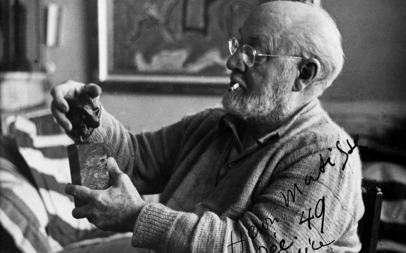 Photo prise en décembre 1949 du peintre et sculpteur français Henri Matisse à Nice (AFP)