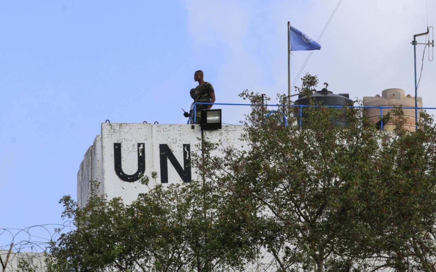 Les Casques bleus de l’ONU surveillent la frontière entre le Liban et Israël en 2019 (AFP)
