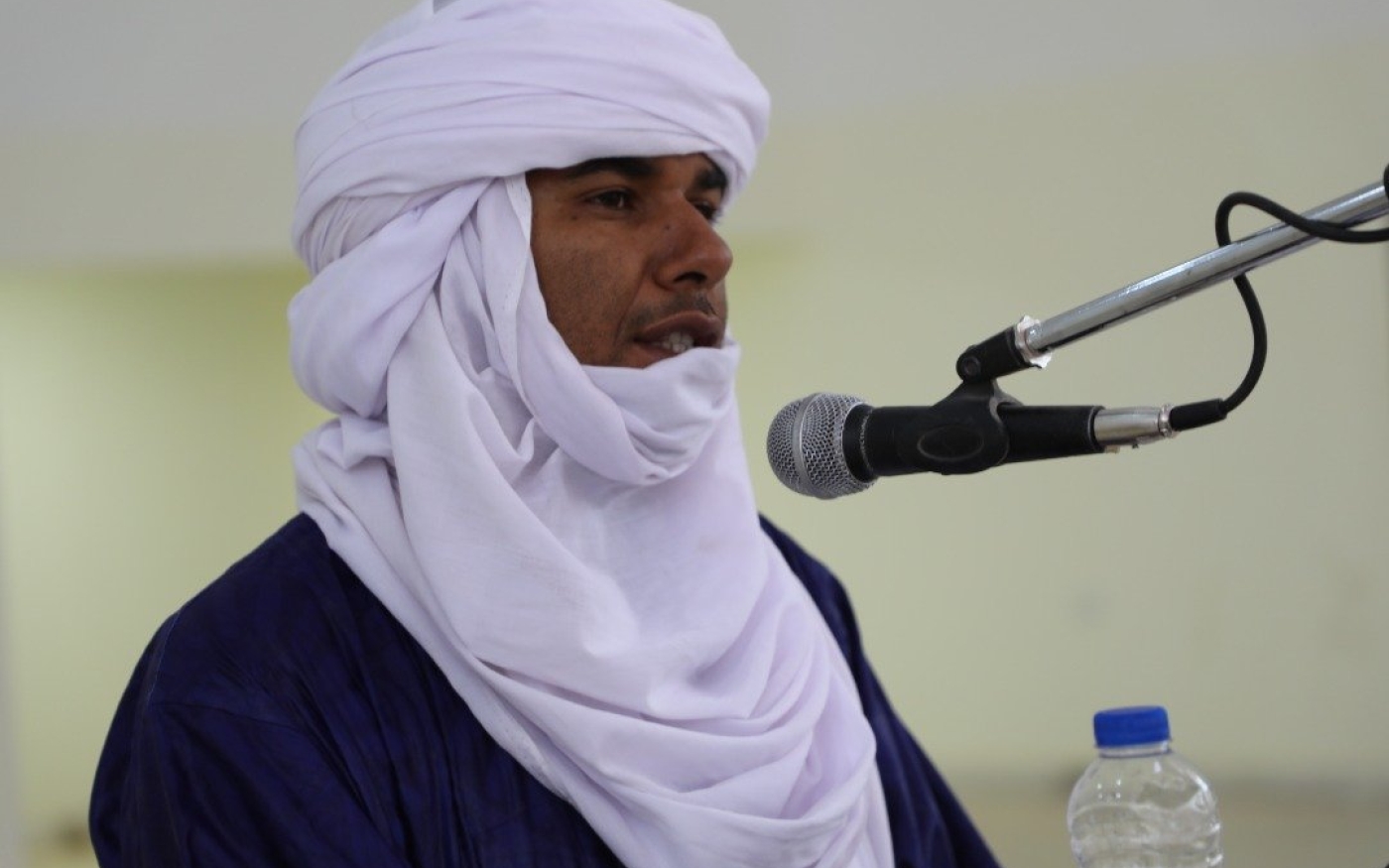 « Les objectifs du mouvement sont de faire connaître la situation des Touaregs vivant avec un enregistrement “temporaire” », soutient Jafer al-Ansari (MEE/Mustafa Khalifa)
