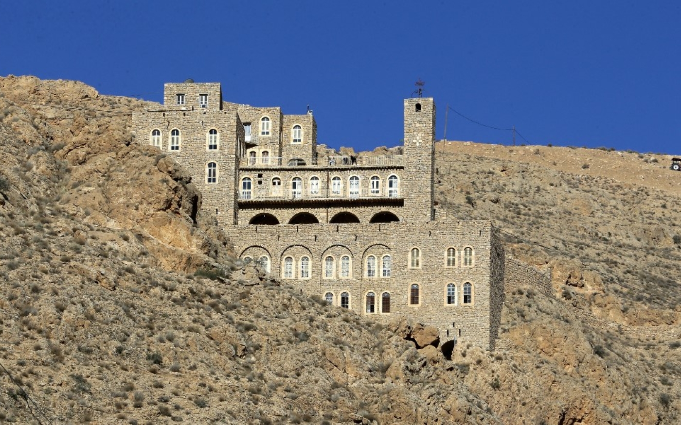 En 2010, 30 000 personnes avaient visité le monastère de Mar Moussa (AFP/ Louai Beshara)