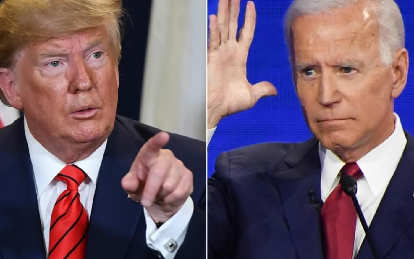 Montage présentant le président américain Donald Trump (à gauche) et le candidat démocrate Joe Biden (AFP)