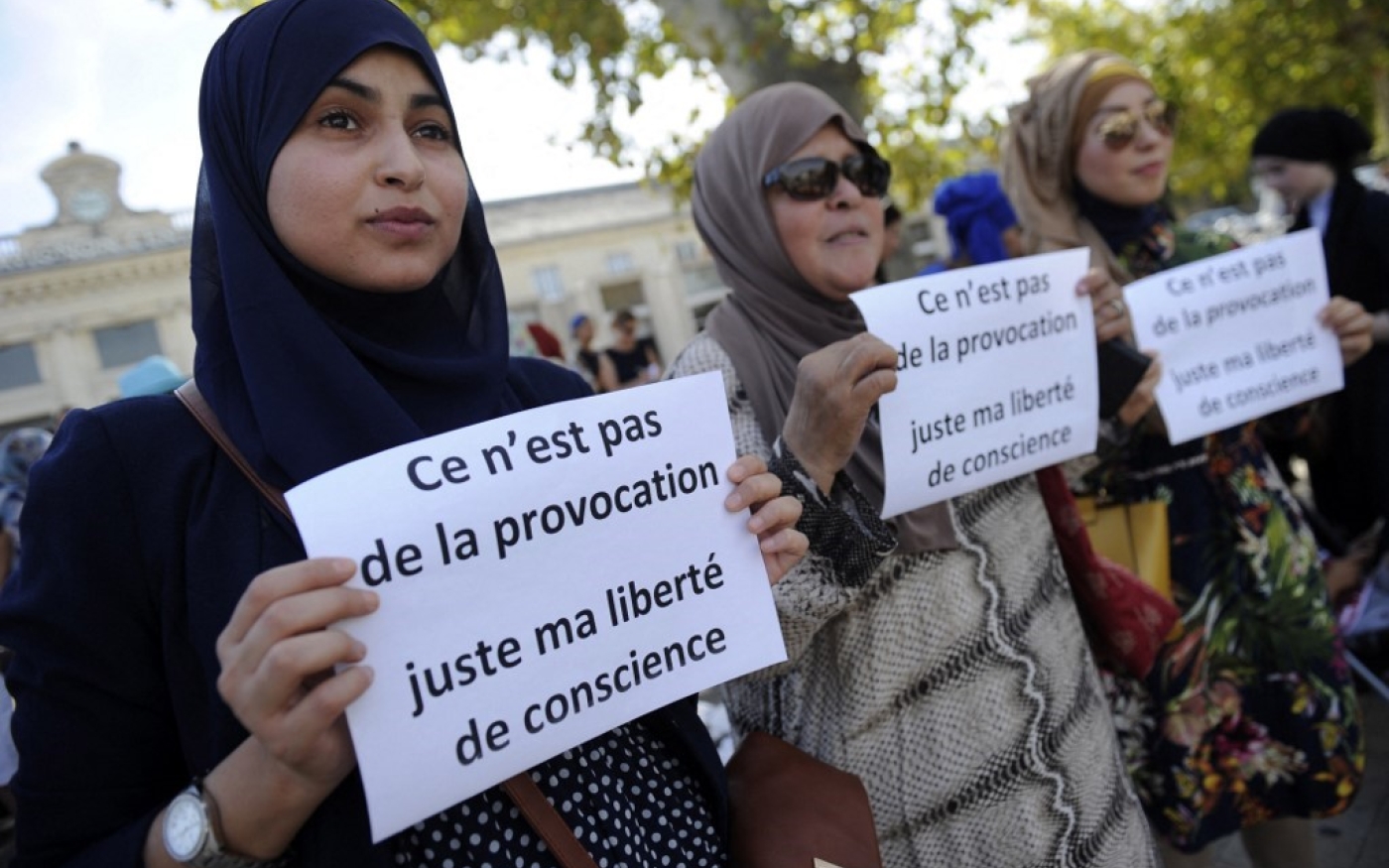 Manifestation « marche du voile » à Avignon, France, le septembre 2016 (AFP/Franck Pennant)