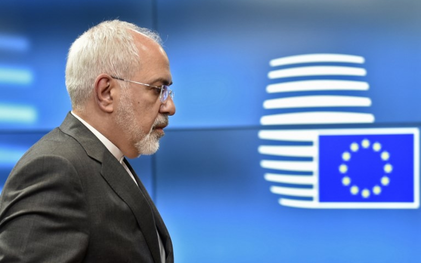 Le ministre iranien des Affaires étrangères, Mohammad Javad Zarif, à Bruxelles, mai 2018 (AFP)