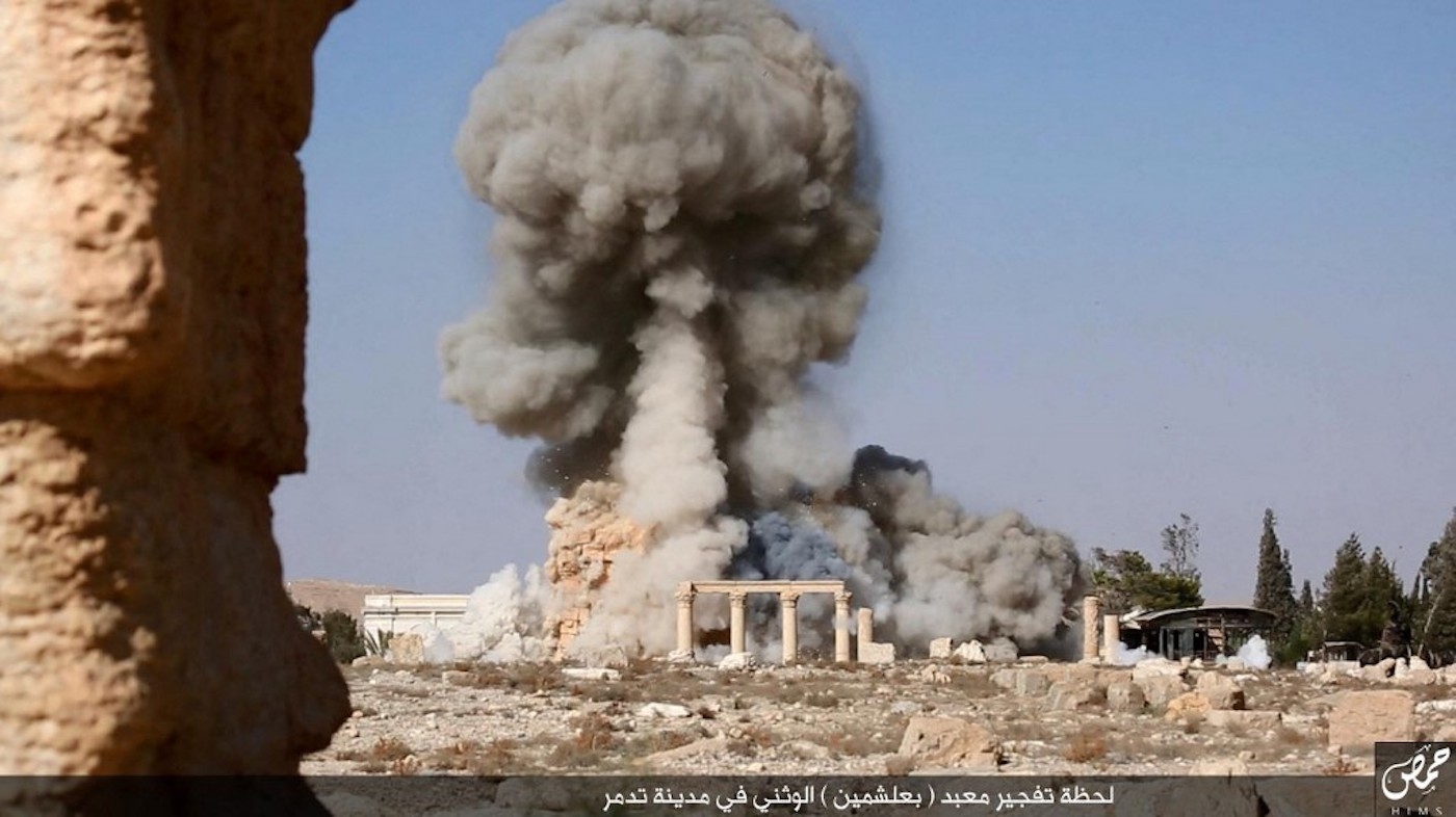 Le 25 août 2015, l’EI fait exploser le temple de Baalshamin à Palmyre, AFP