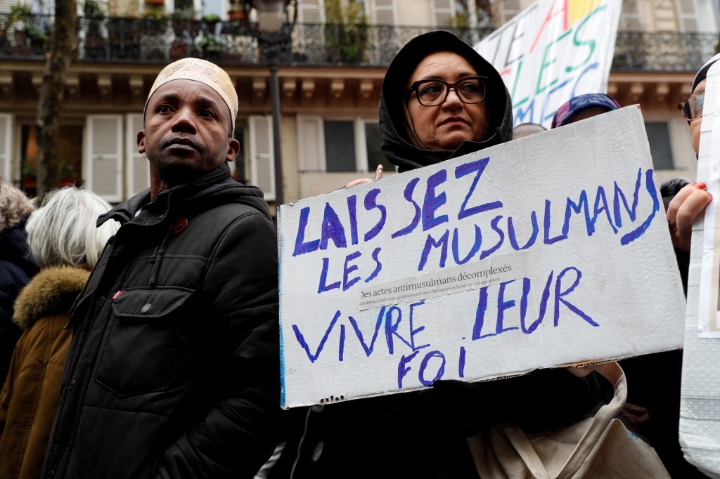 Manifestation, le 10 novembre 2019 à Paris, contre l’islamophobie (AFP)