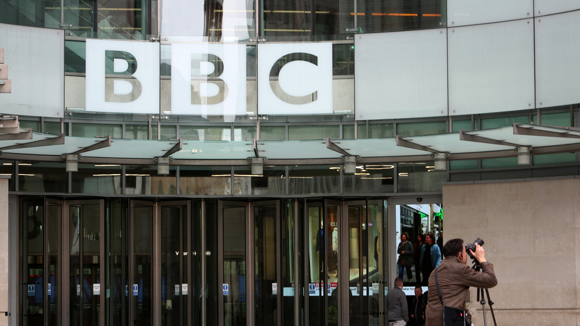 The headquarters of the British Broadcasting Corporation (BBC) pictured in London on 11 March  2023 (AFP/Susannah Ireland)