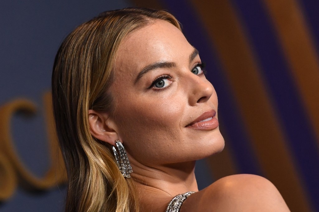 Australian actress Margot Robbie arrives for the Academy of Motion Picture Arts and Sciences' 14th Annual Governors Awards in Los Angeles on January 9, 2024 (Valerie Macron/AFP)