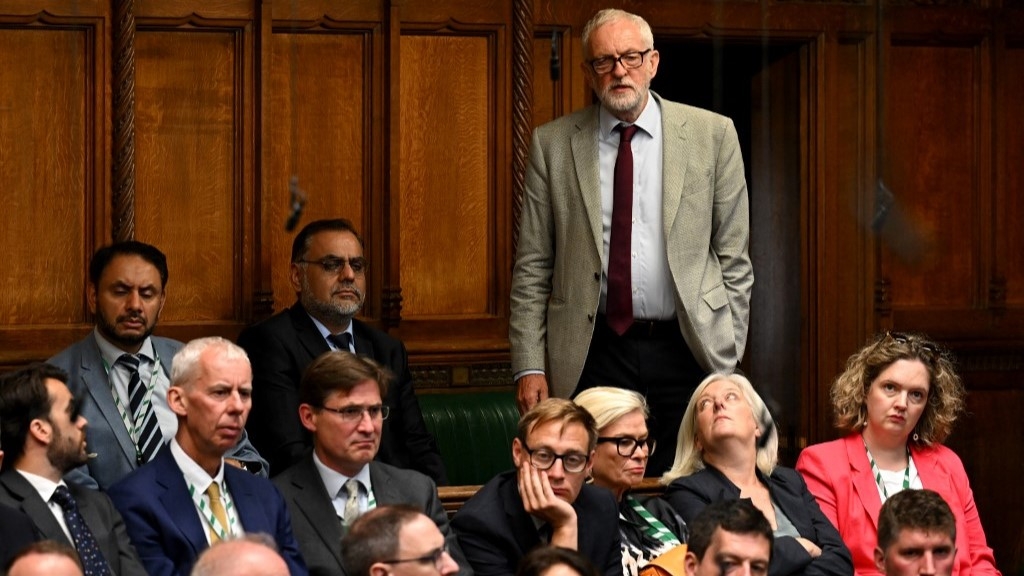 Independent MP Jeremy Corbyn speaks in Parliament (AFP)