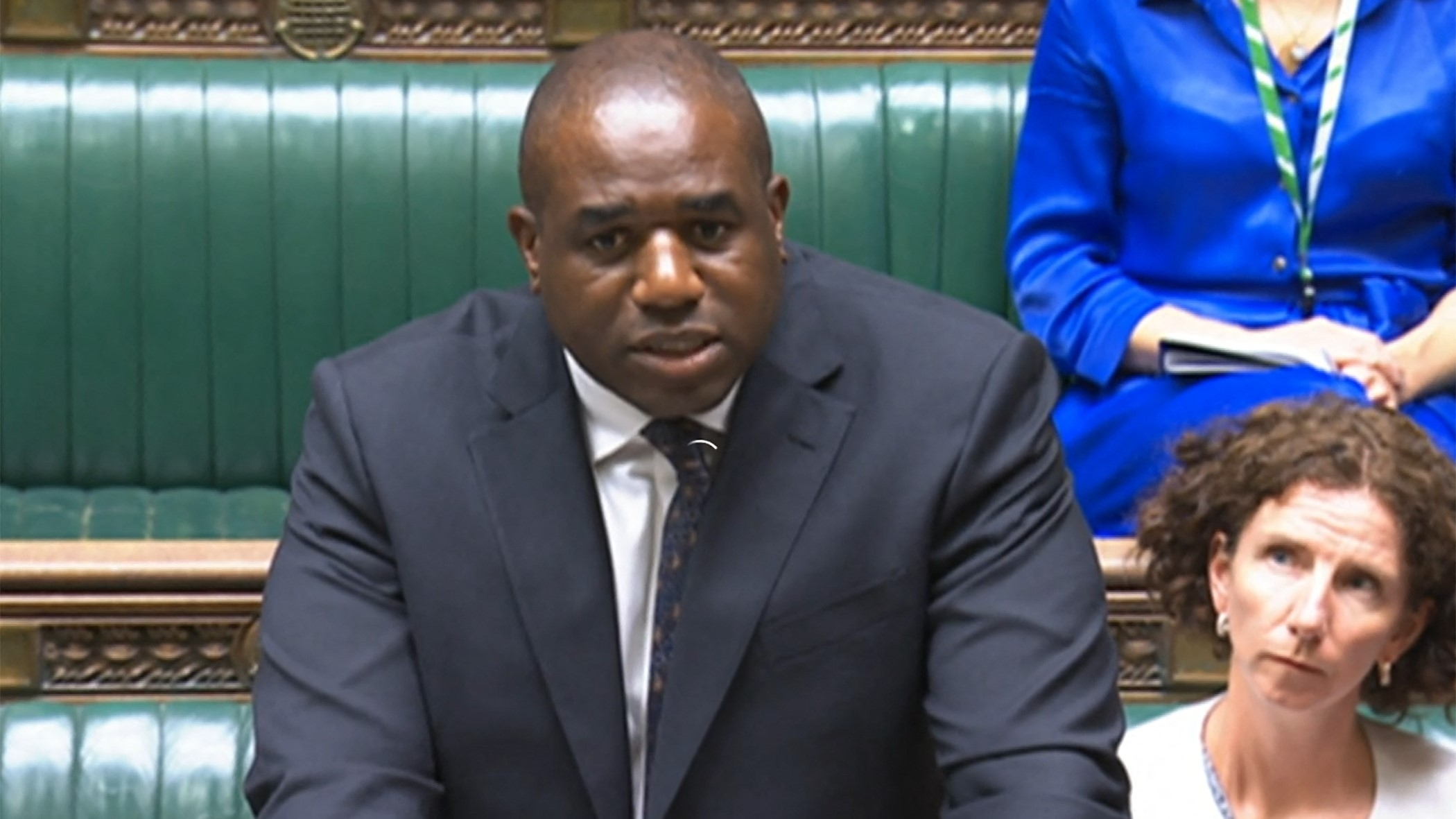 Britain's Foreign Secretary David Lammy makes a statement on arms sales to Israel (AFP)