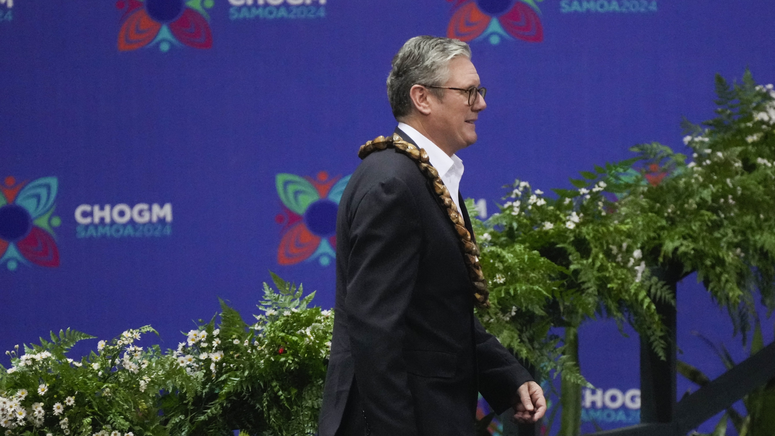 British Prime Minister Keir Starmer at the Commonwealth summit in Apia, Samoa, on 24 October