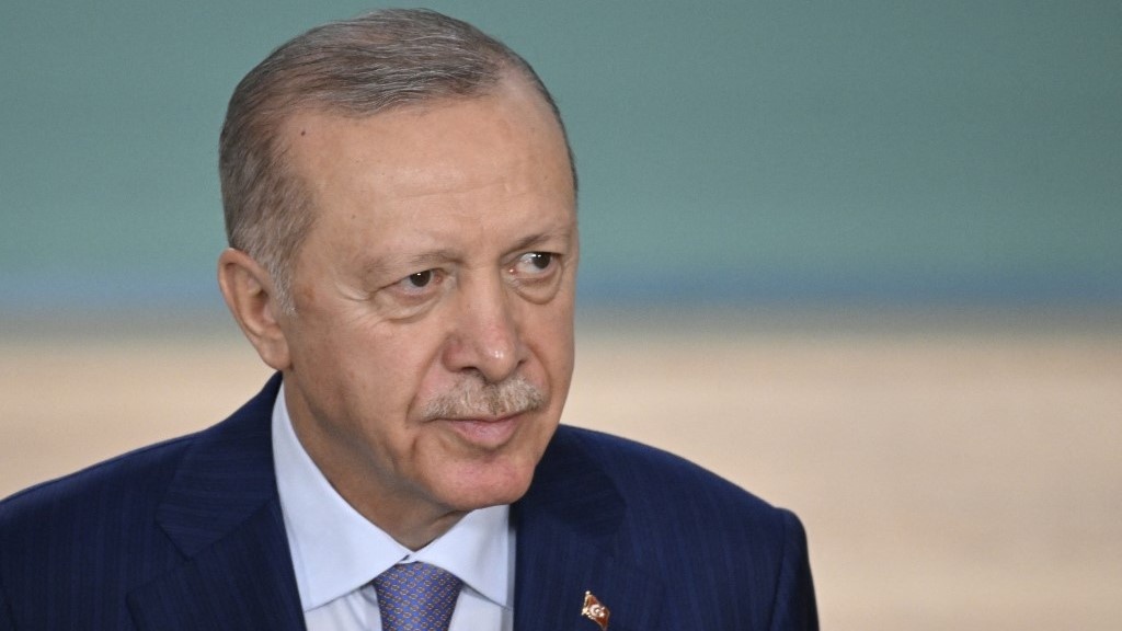 Turkey's President Recep Tayyip Erdogan attends a family photo during the United Nations Climate Change Conference (COP29) in Baku on 12 November