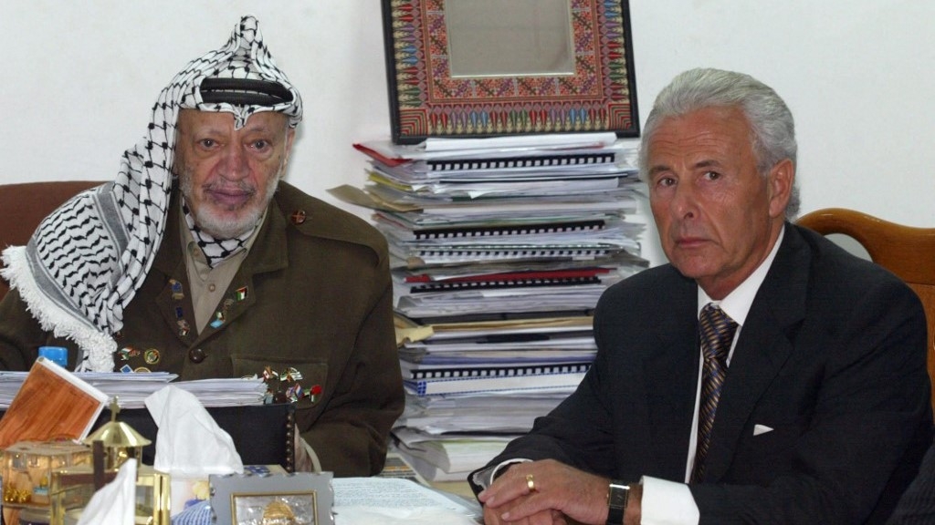 Levy met Yasser Arafat in 2003 when he was Tony Blair's special Middle East envoy (AFP)