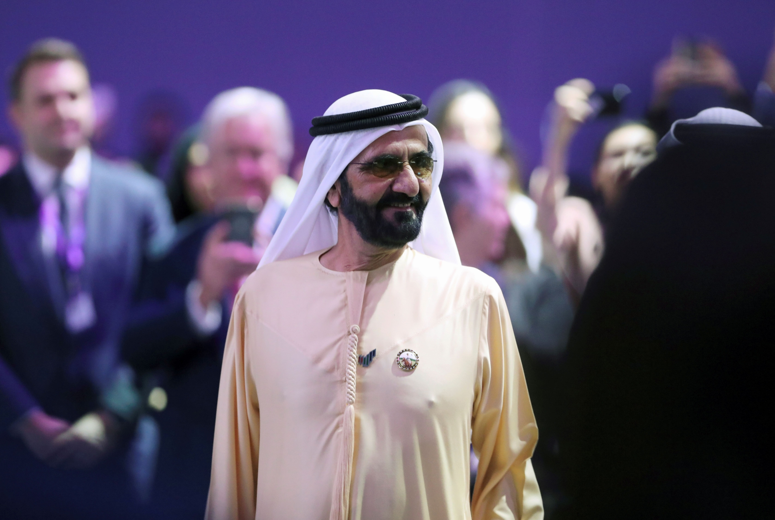 Ruler of Dubai Sheikh Mohammed bin Rashid al-Maktoum attends the Global Women's Forum in Dubai, United Arab Emirates, 16 February 2020. (REUTERS/Christopher Pike/File Photo)