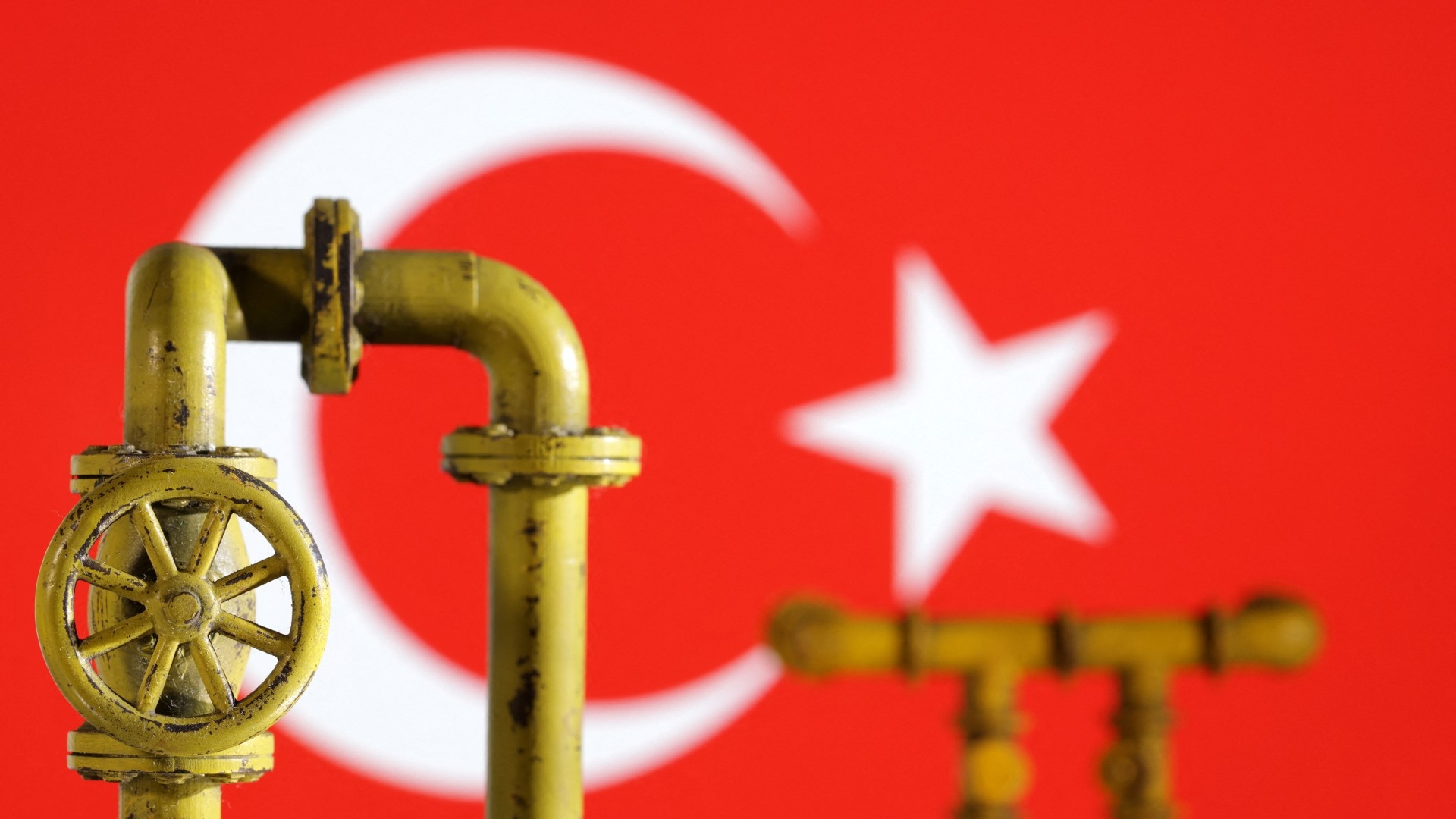 Free gas will be pumped to residential areas of Turkey - perhaps before polling day (AFP)