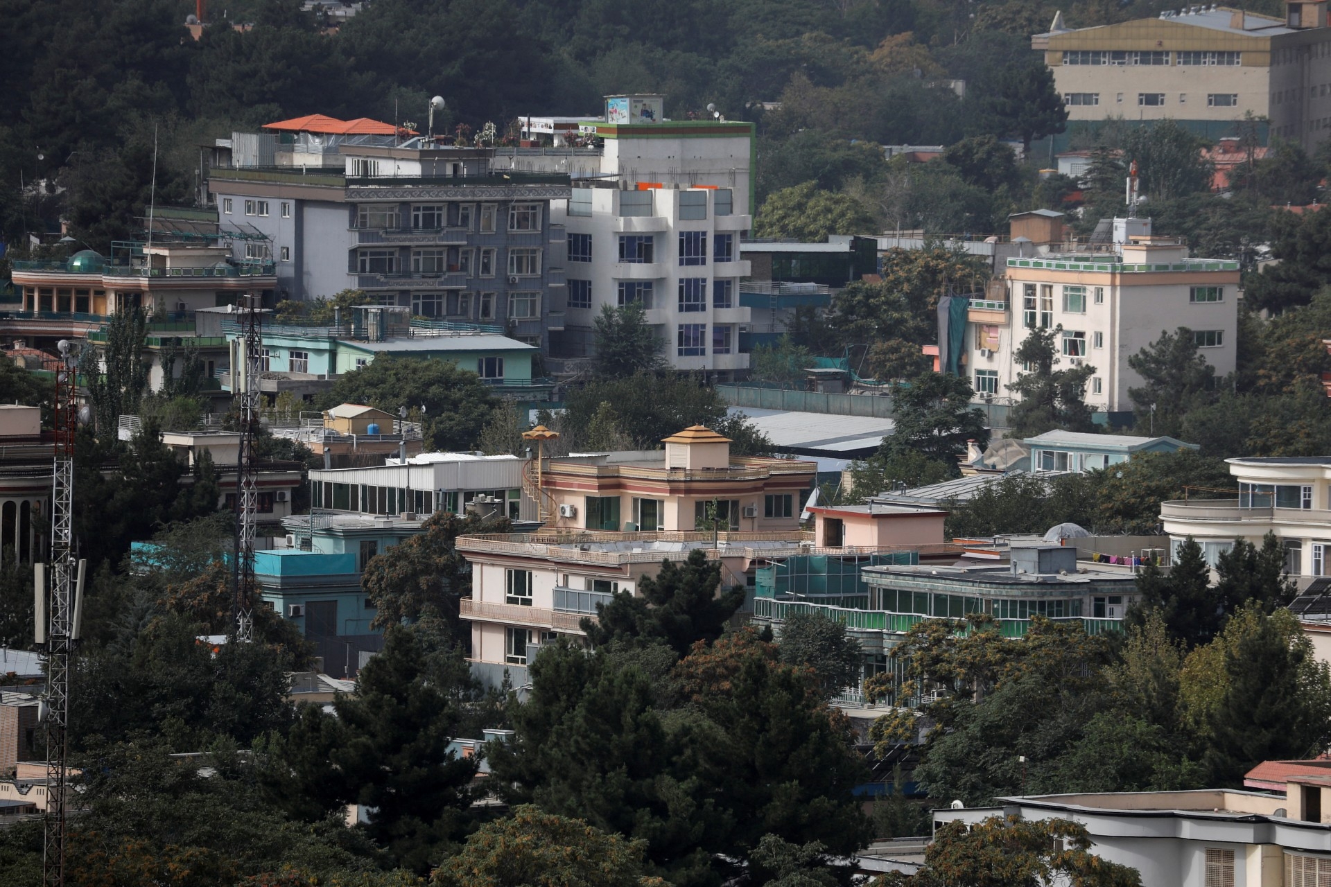 A general view of Kabul's Shirpoor neighbourhood following the killing of Ayman al-Zawahiri on 2 August (Reuters)