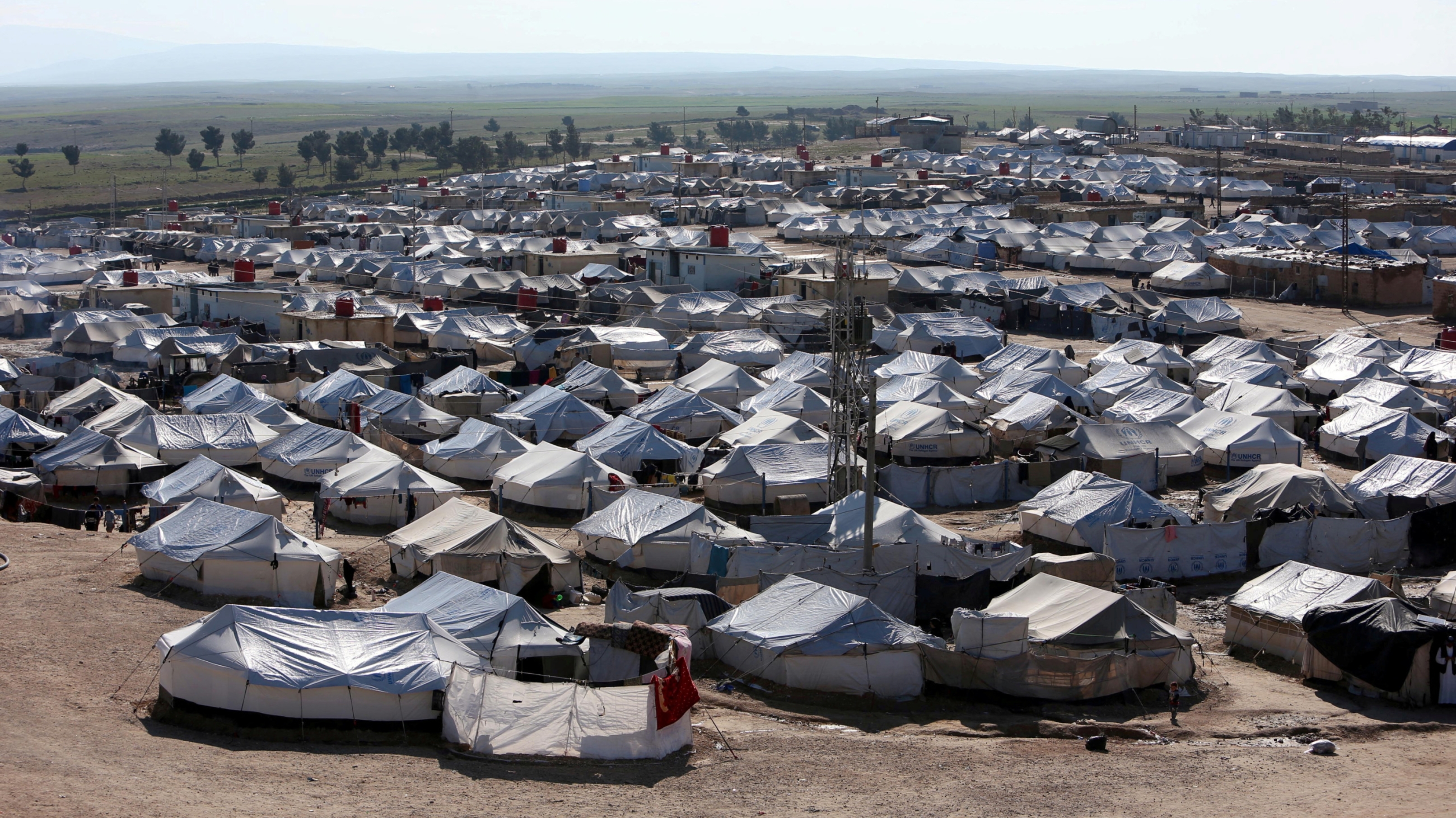 A general view of al-Hol displacement camp in Hasaka governorate, Syria 2 April 2019 (Reuters)