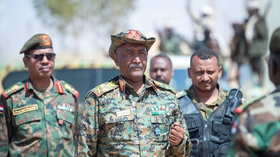 Abdel Fattah al-Burhan visits troops in Omdurman on 17 February (Sudanese Armed Forces)