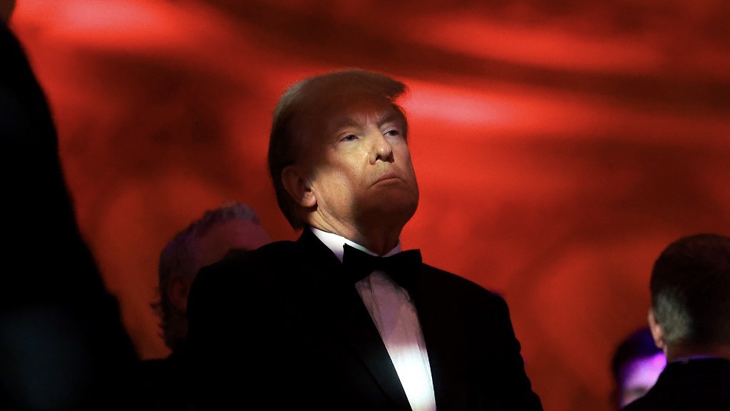 US President-elect Donald Trump attends the America First Policy Institute Gala held at Mar-a-Lago, Palm Beach, Florida on 14 November 2024 (Joe Raedle/AFP)