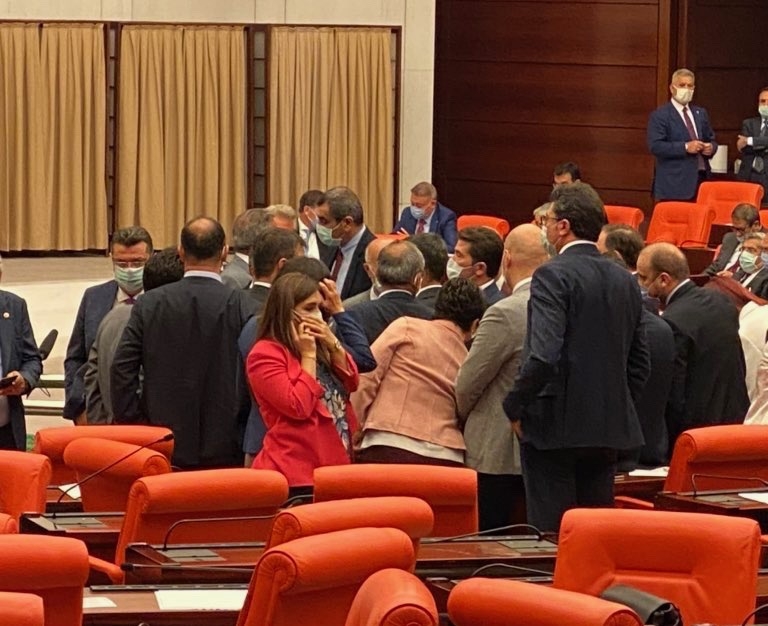 Turkey parliament brawl watchman bill
