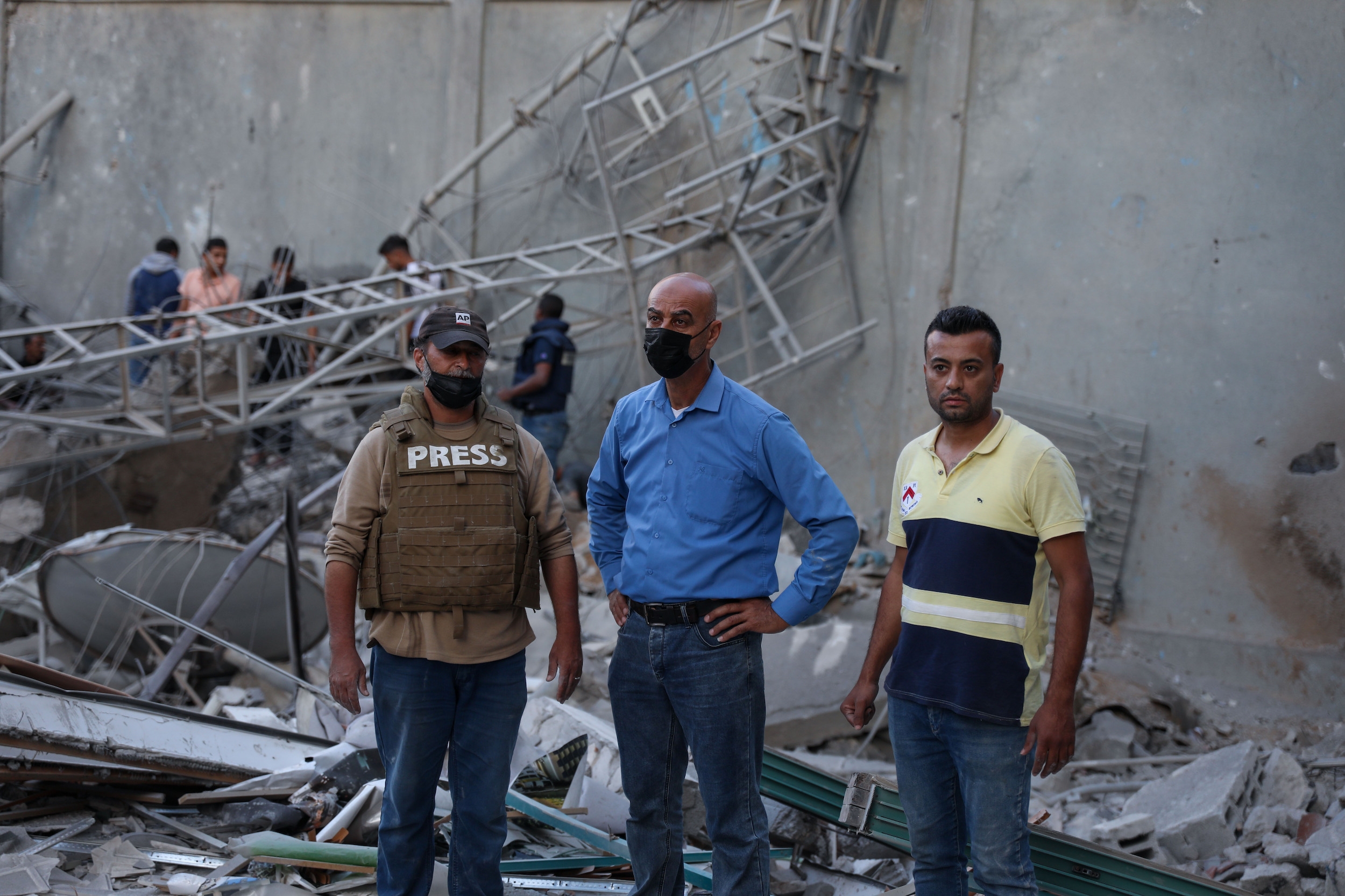 Journalists Gaza building bombing MEE Mohammed al-Hajjar 