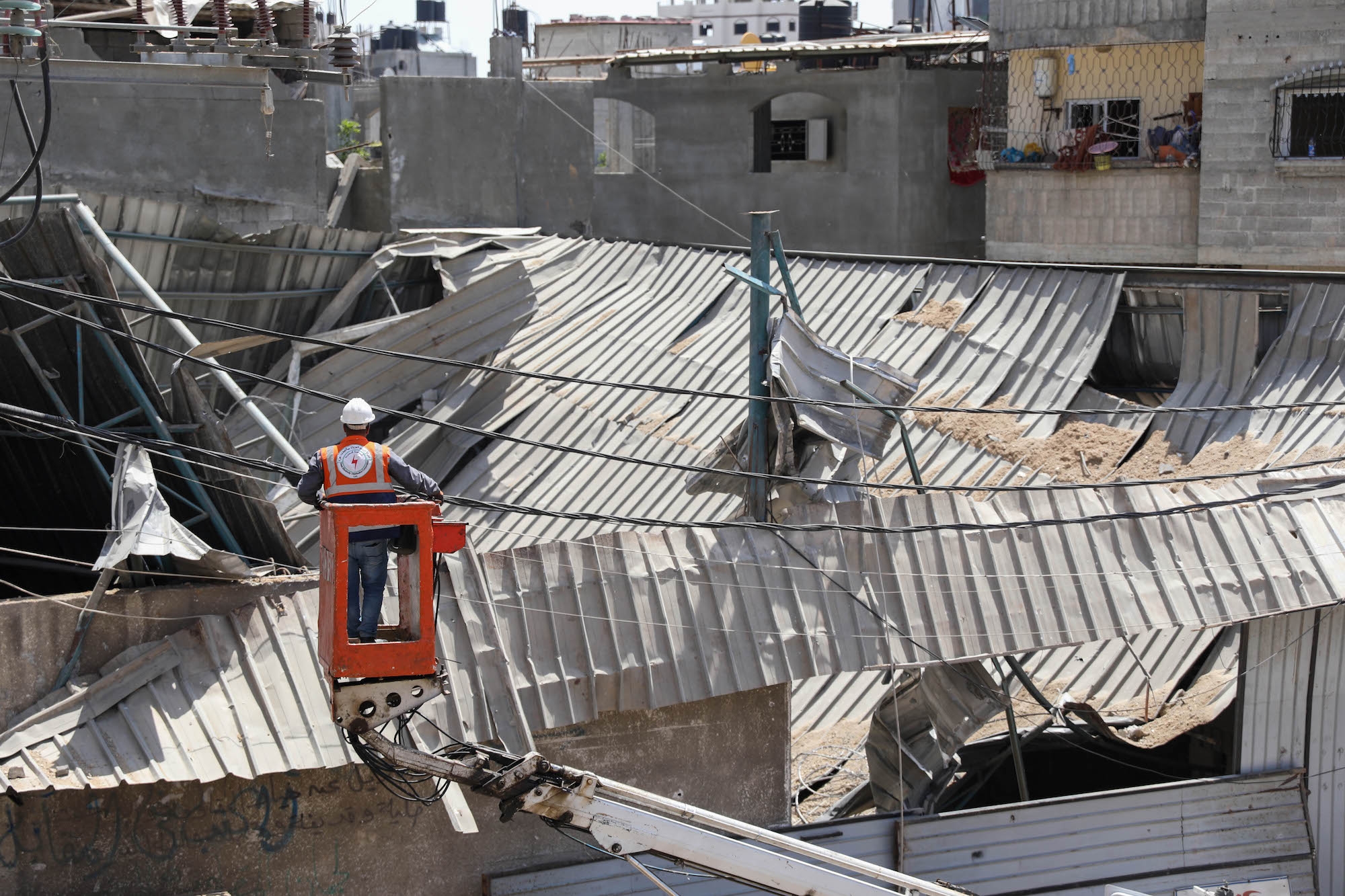 Gaza destroyed concrete factory