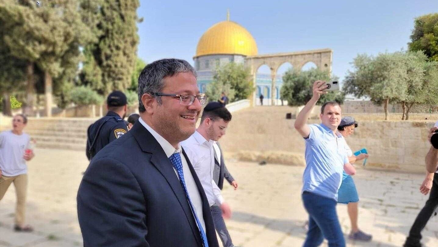 Israel's National Security Minister Itamar Ben-Gvir visits Al-Aqsa, 3 January (Social Media)