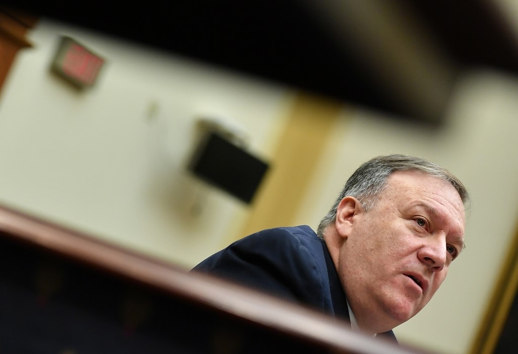 Secretary of State Mike Pompeo testifies before the House Foreign Affairs Committee on "Evaluating the Trump Administration's Policies on Iran, Iraq and the Use of Force" (AFP/File photo)