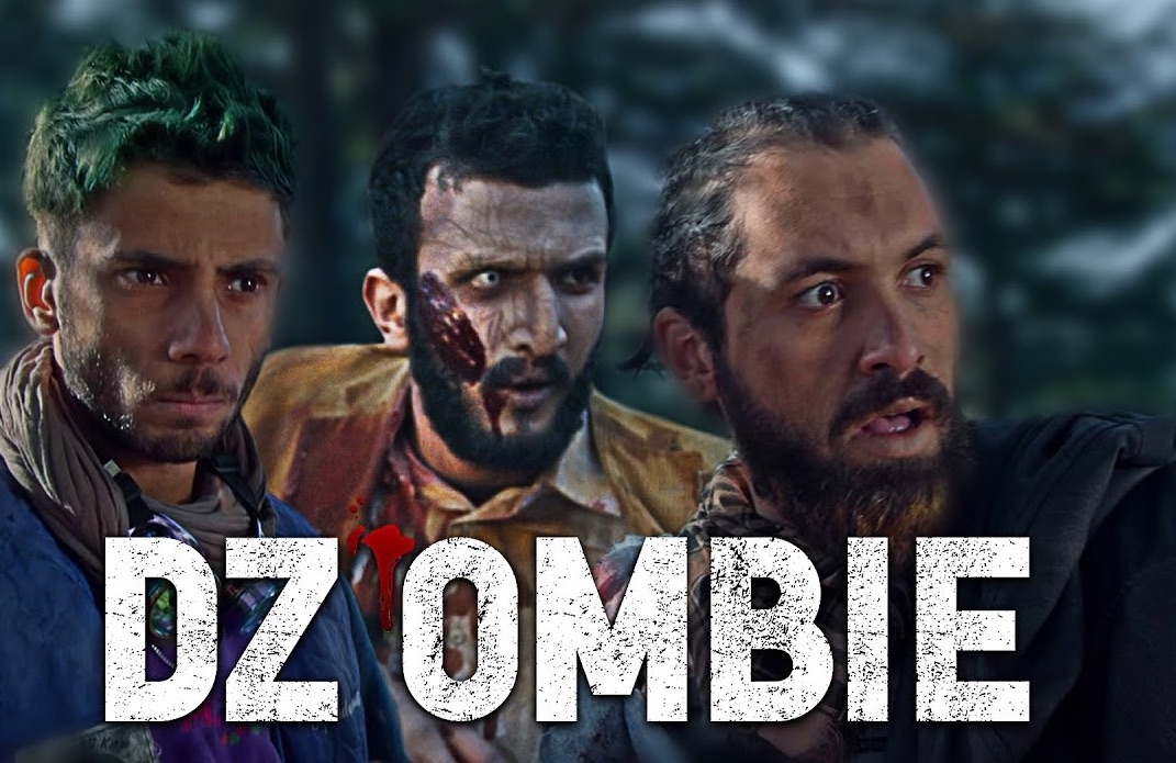 Les trois personnages du court-métrage Green et Rostom et le zombie « gentil » Zawbaa (capture d’écran)