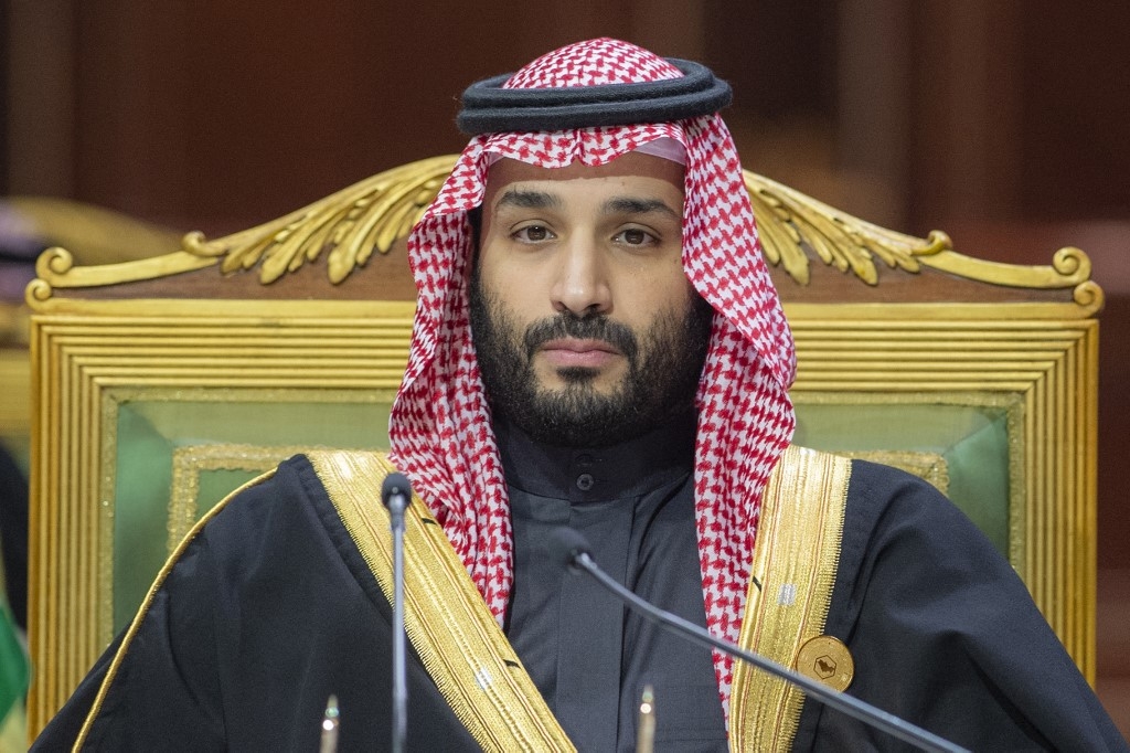 Saudi Crown Prince Mohammed bin Salman chairing the Gulf Cooperation Council summit in Saudi Arabia's capital Riyadh on 14 December 2021 (AFP)