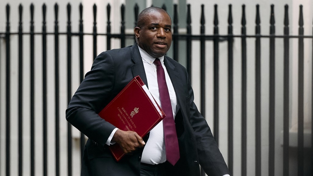 Britain's Foreign Secretary David Lammy arrives to attend a Cabinet meeting at 10 Downing Street in London in July (AFP)