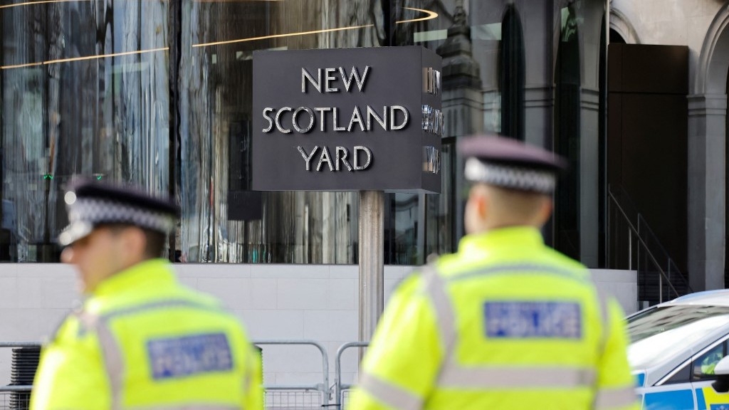 New Scotland Yard, the headquarters of the Metropolitan Police in London (Tolga Akmen/AFP)