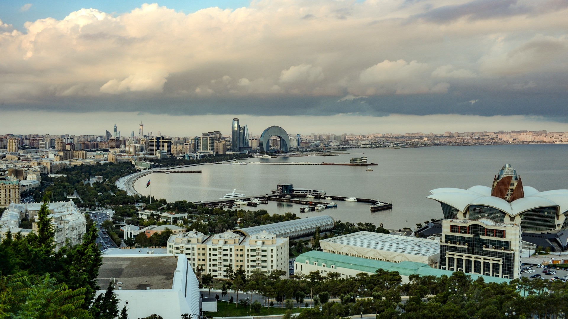 A general view of the Azerbaijani capital of Baku on 19 September 2023 (AFP)