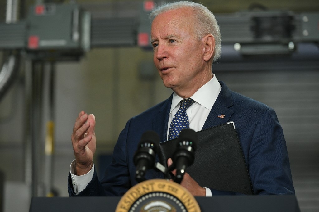 Biden said he submitted a budget to Congress that reflects a goal of admitting 125,000 refugees.