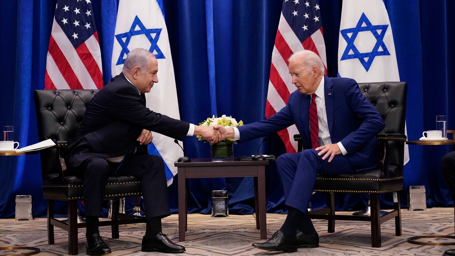US President Joe Biden meets with Israeli Prime Minister Benjamin Netanyahu in New York on 20 September 2023.