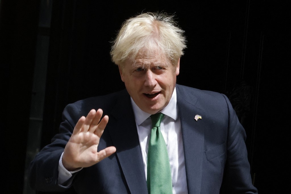 Boris Johnson at 10 Downing Street, on 13 July 2022 (AFP)