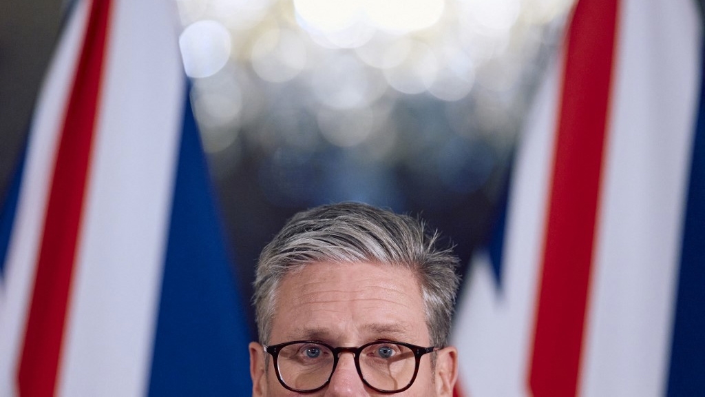 British Prime Minister Keir Starmer speaks in Brussels on 2 October 2024 (Benjamin Cremel/AFP)