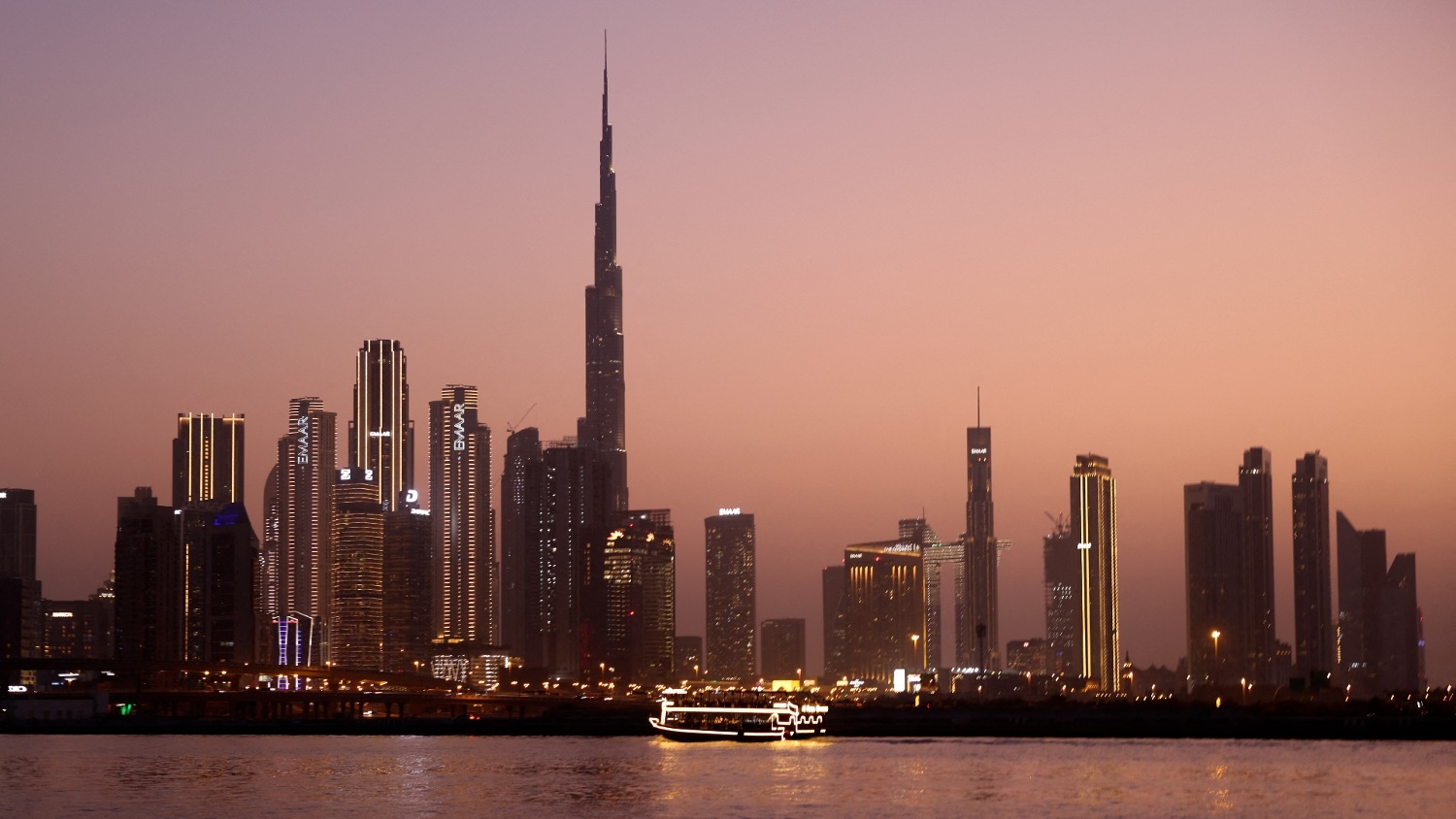A picture shows a view of the Dubai skyline in the United Arab Emirates on 20 June 2022.